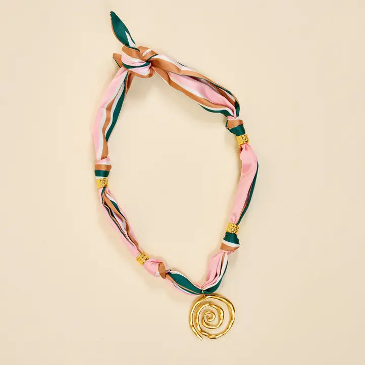 Make A Statement Scarf Necklace–Evergreen Twist