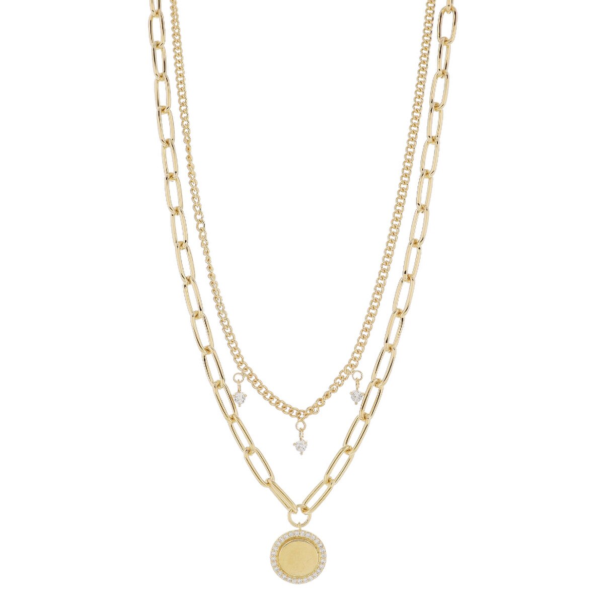 Jane Marie 16" Gold Chain Mini Crystal Necklace