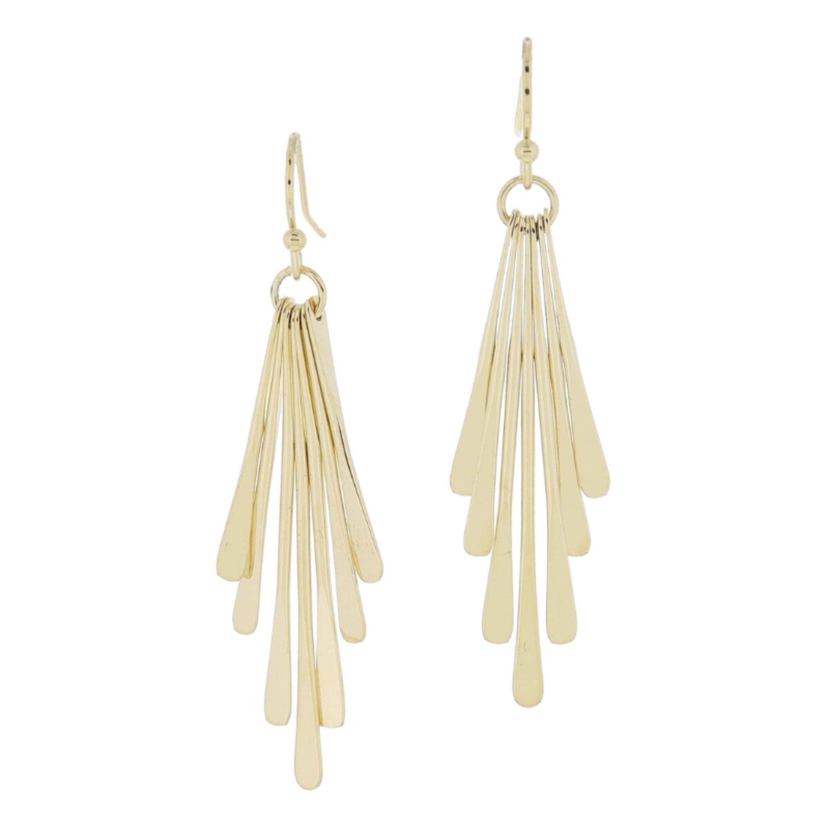 Jane Marie Gold Teardrop Tassel Earrings