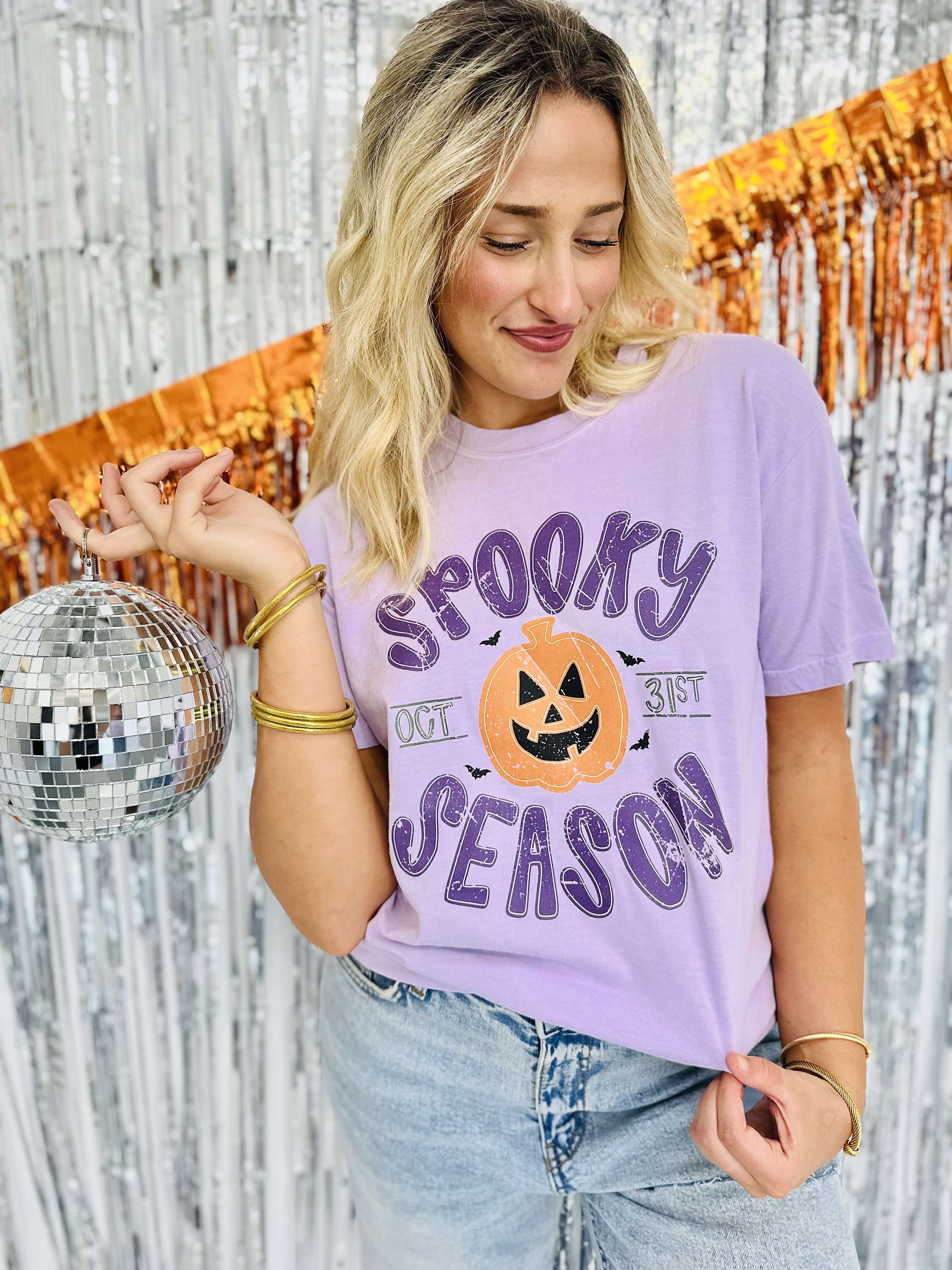 Spooky Season Oct 31 Orchid Graphic Tee