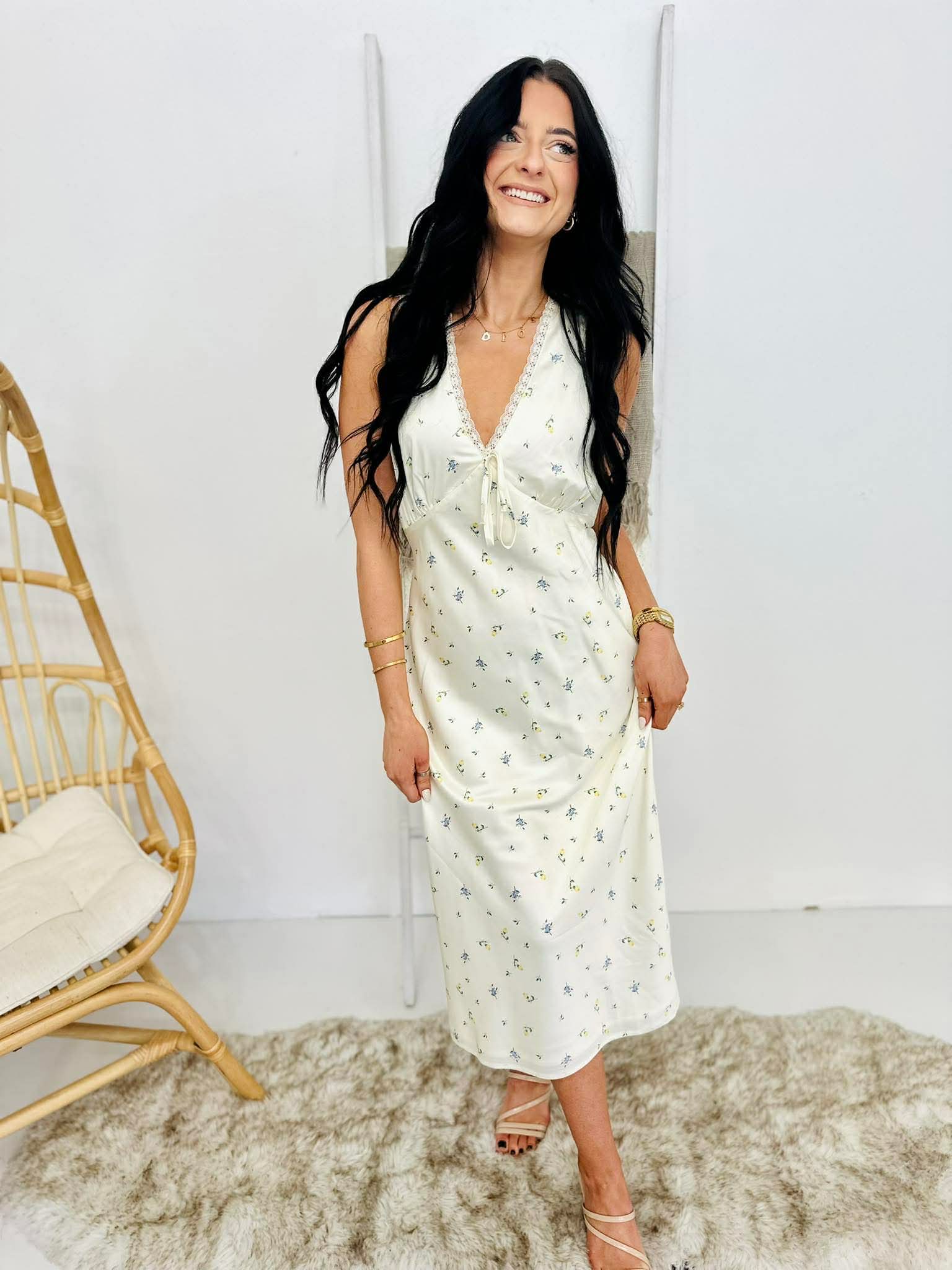 floral brunch dress Romantic Mini Peplum Spring Outfit Connie Pena or add a denim jacket for effortless layering Seaside Brunch Breezy Coastal Print