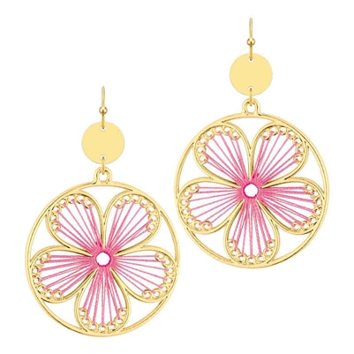 Threaded Flower Earrings