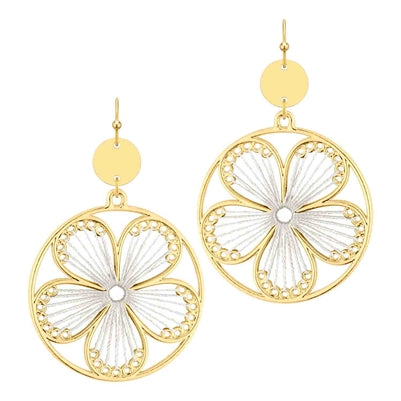 Threaded Flower Earrings