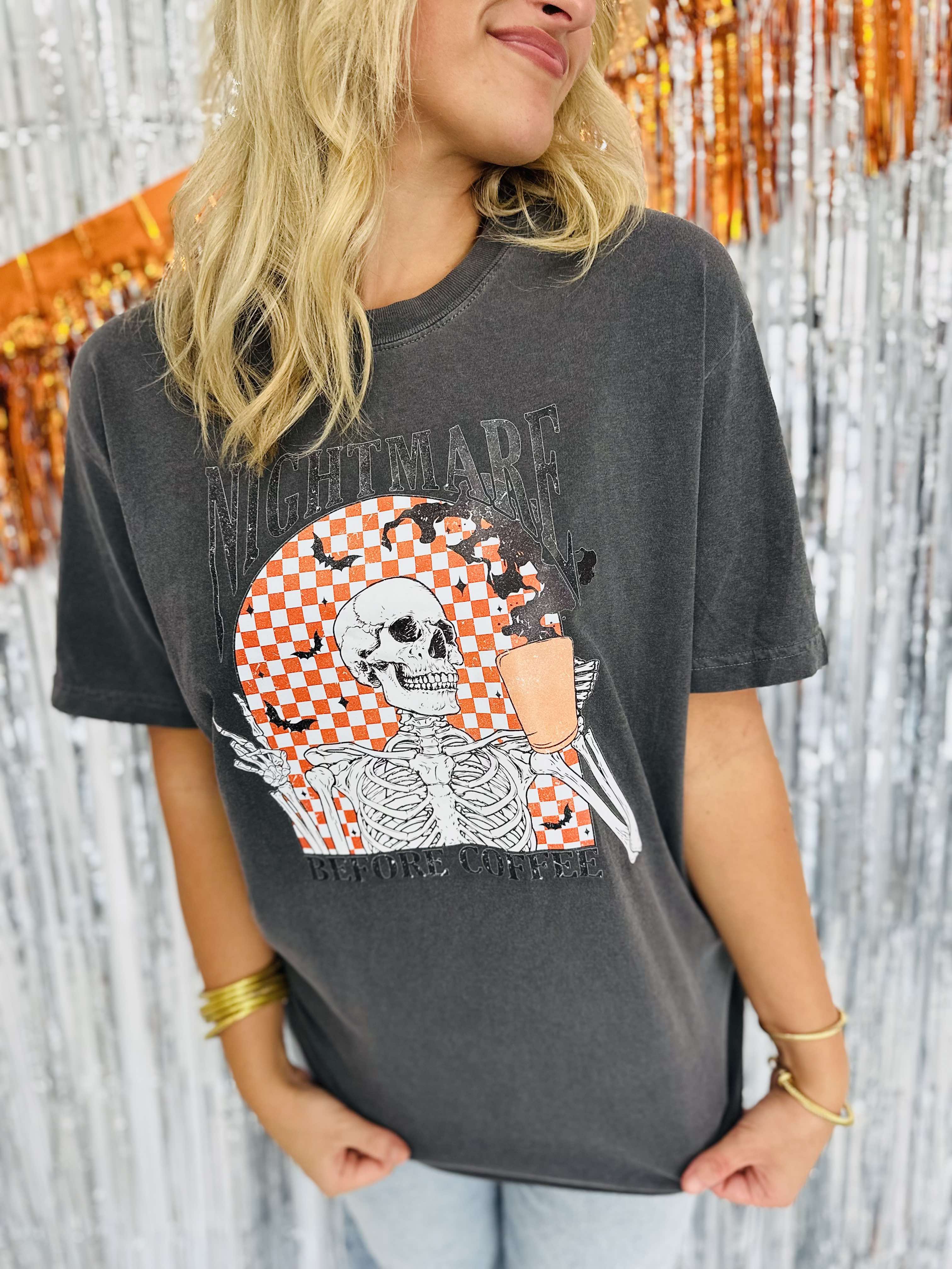Nightmare Before Coffee Pepper Graphic Tee