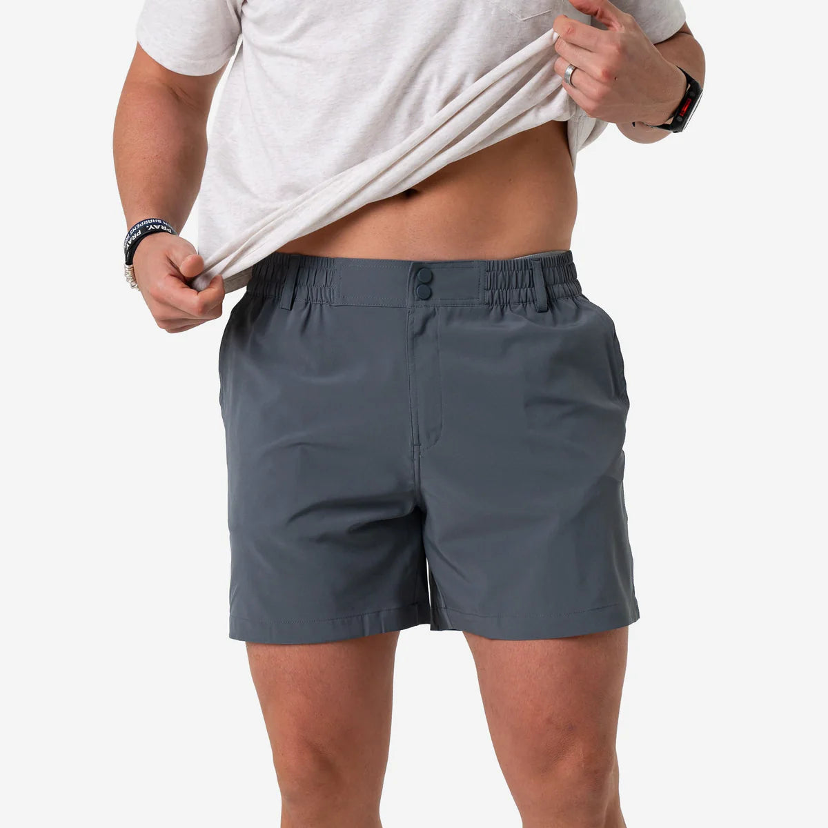 Burlebo Everyday 7" Shorts - River Rock Grey