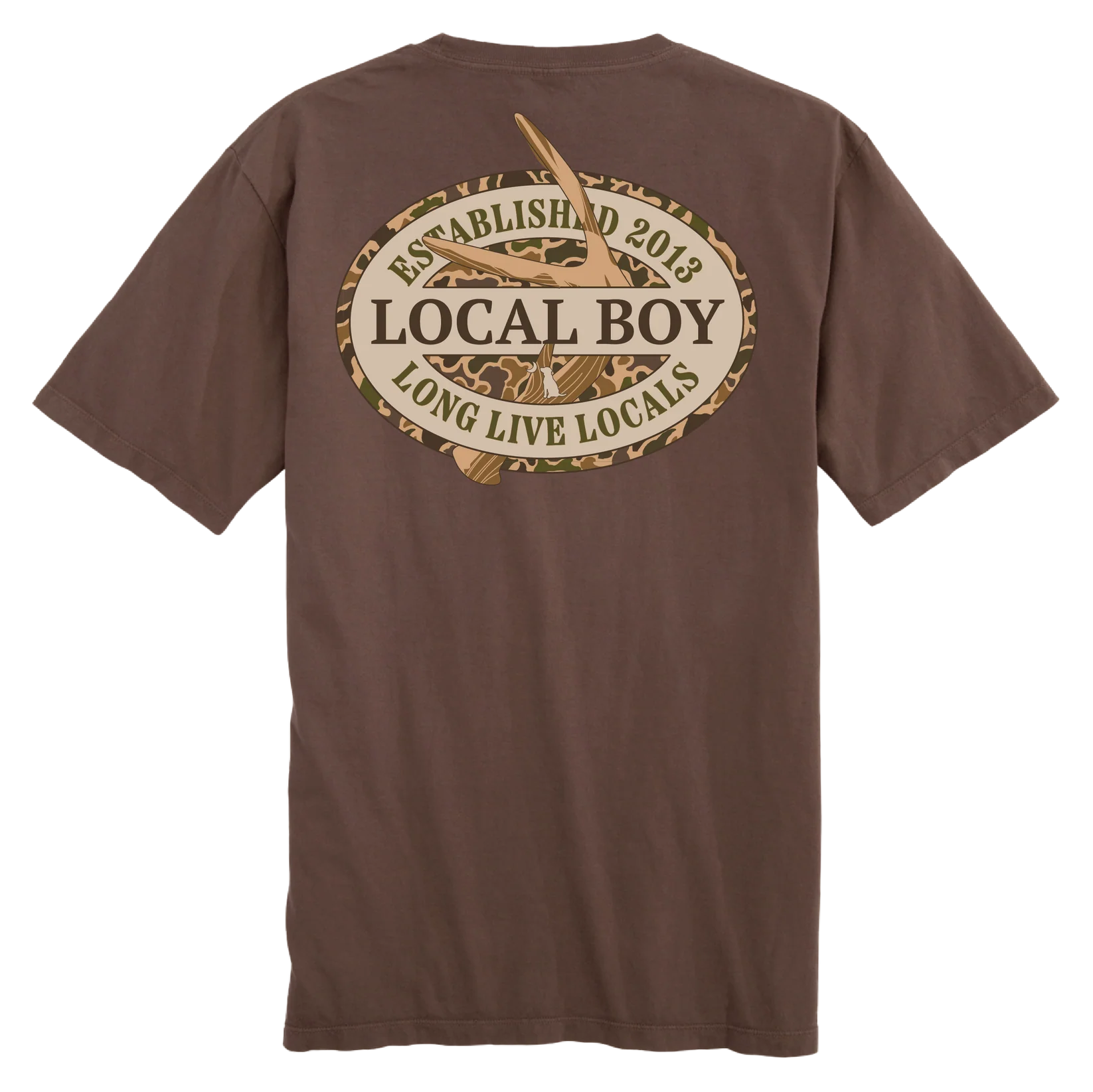 Local Boy Old School Antler Oval T-Shirt
