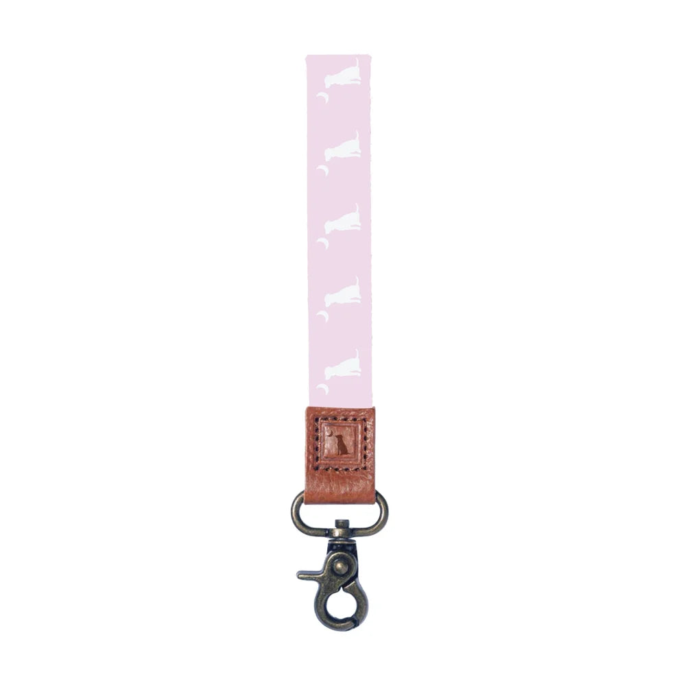 Local Girl Wrist Lanyard - Pink Dog & Moon