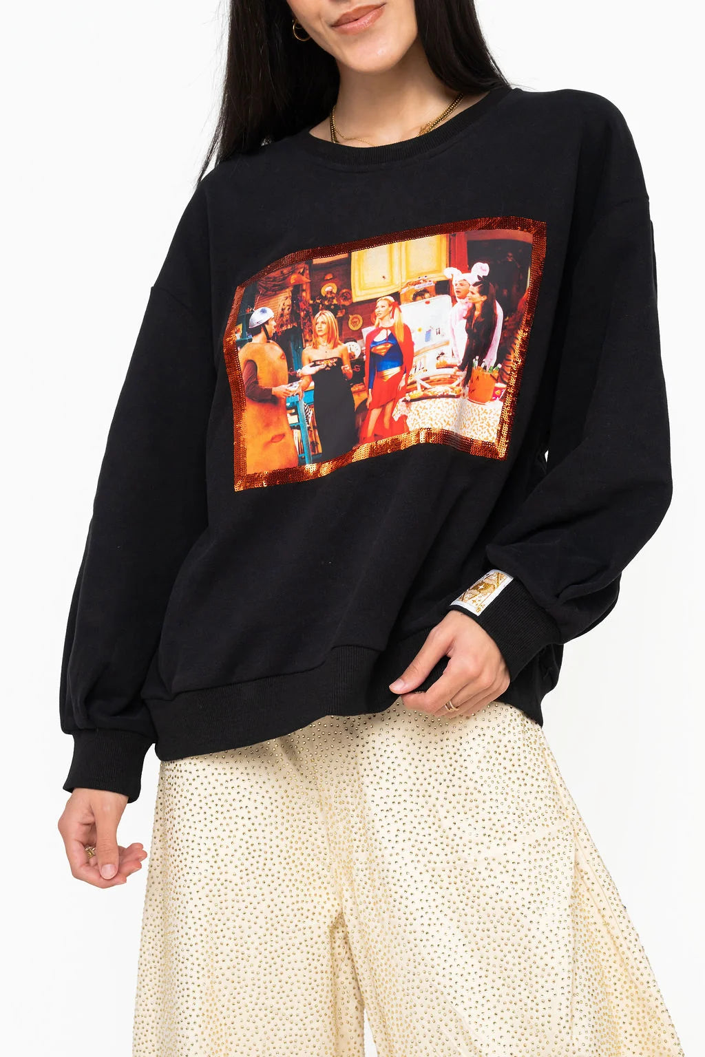 Queen Of Sparkles Black FRIENDS™ Halloween Costume Sweatshirt