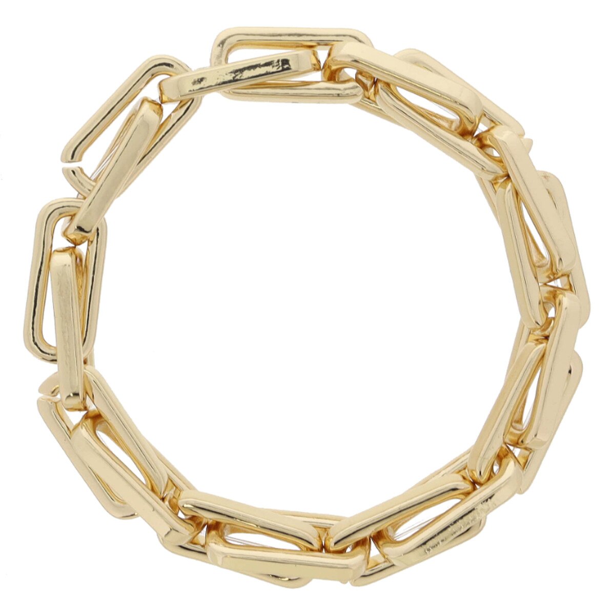 Jane Marie Stretchy Gold Paperclip Bracelet