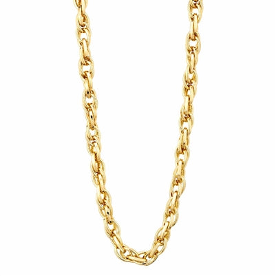 Gold Metal Interlocking Chain Necklace