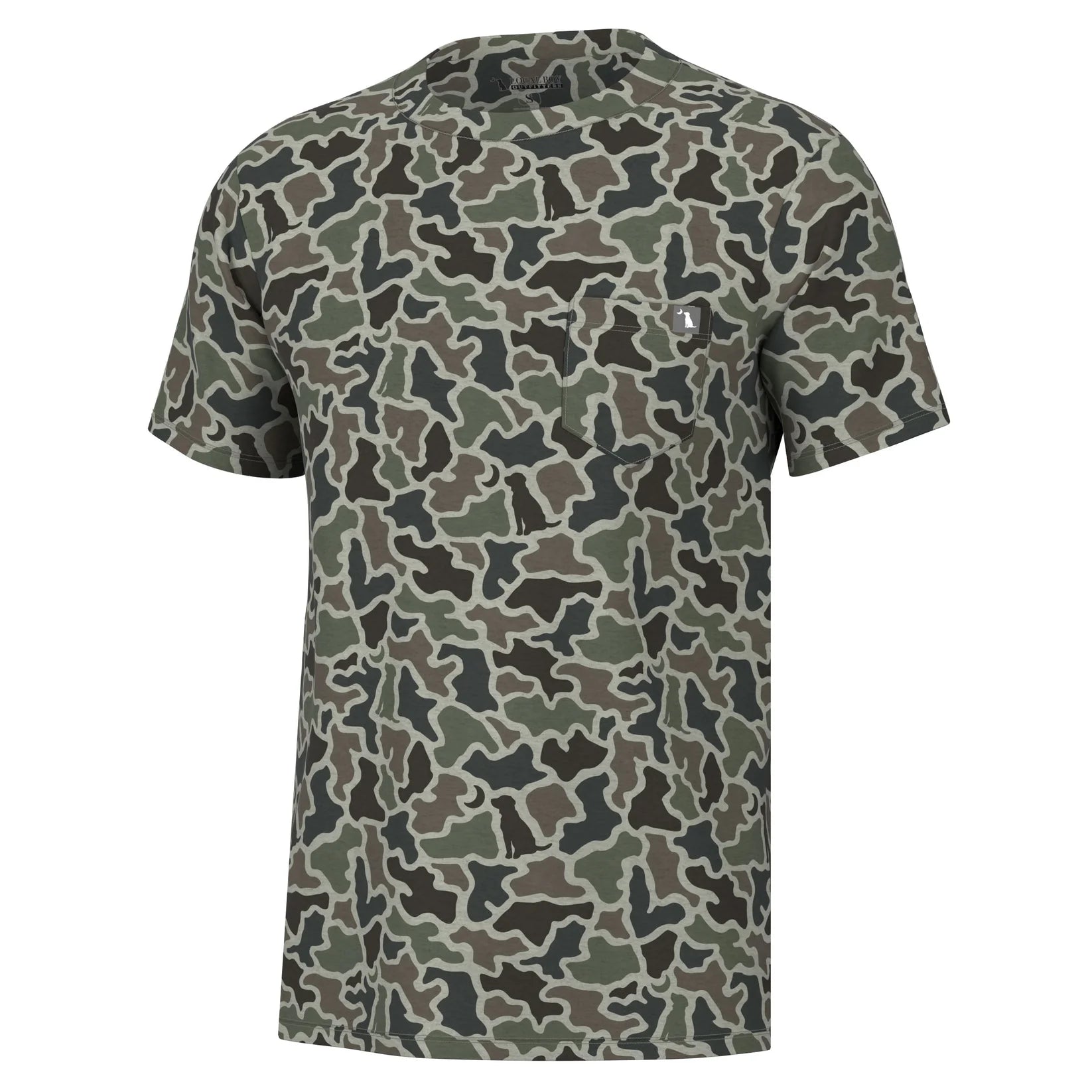 Local Boy Short Sleeve Heather Blend Crew - Dog & Moon Camo