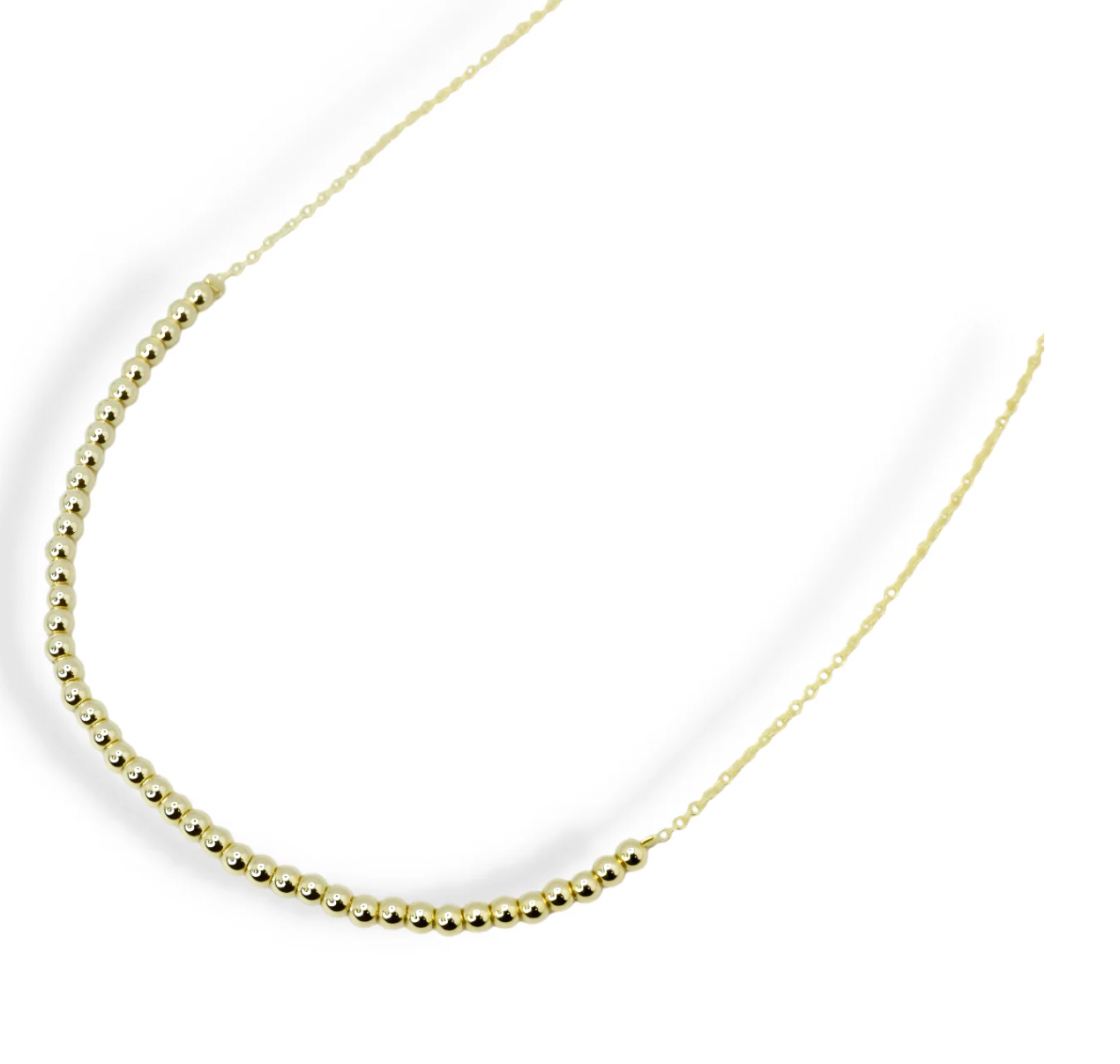 Dainty Beads Gold Necklace