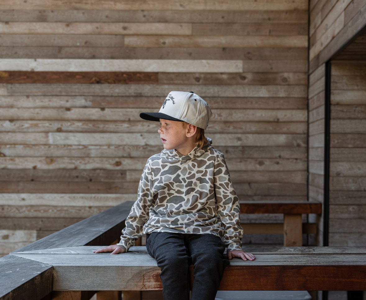 Burlebo Youth Fleece Hoodie - Classic Deer Camo