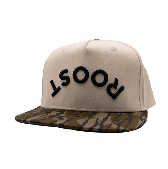 Roost Bottomland Camo Bill Logo Hat