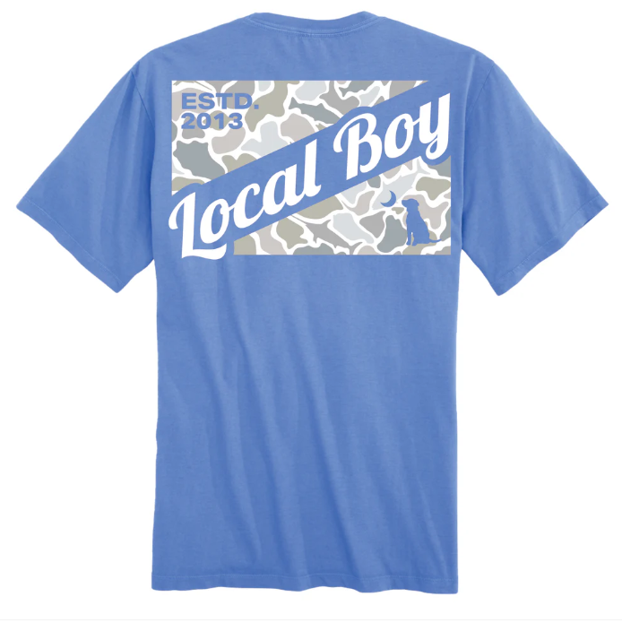 Local Boy Youth Camo Flag Saltwater T-Shirt