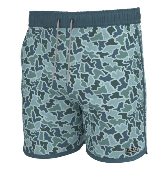 Local Boy Swim Trunks - Blue Moon & Dog Camo
