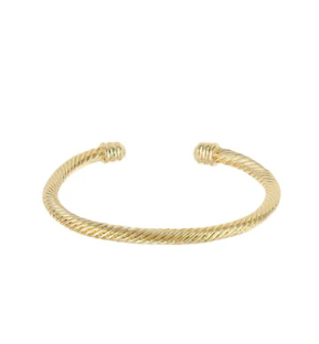 Tessa Textured Gold Cuff Bracelet