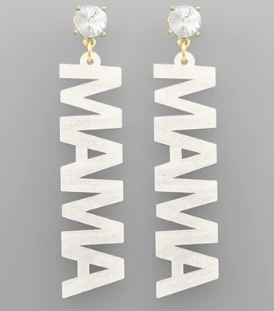 Mama Acrylic Diamond Earrings