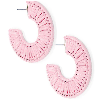 Ryleigh Raffia Pink Earrings