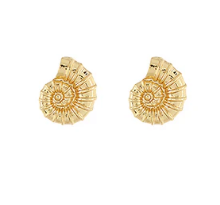 Gina Gold Shell Stud Earrings