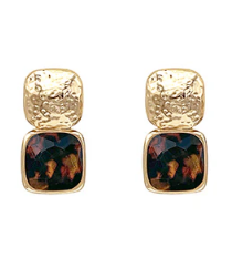 Ella Epoxy Textured Leopard Earrings