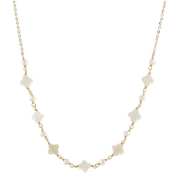 Chloe Clover Pearl Necklace