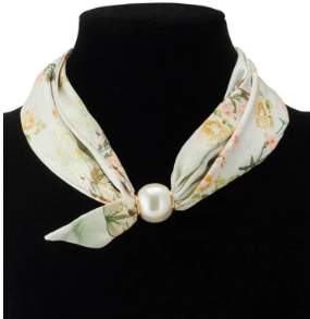 Fancy Floral Scarf Necklace