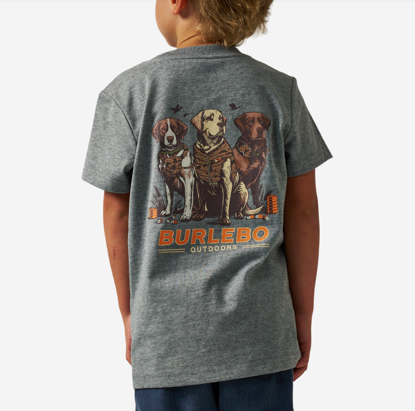 Burlebo Youth Short Sleeve Tee - Camo Duck Dogs