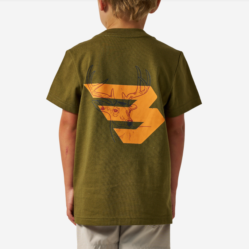 Burlebo Youth Short Sleeve Tee - Flying B Orange Logo