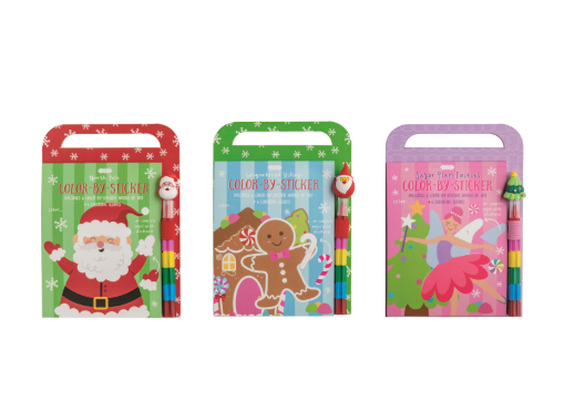 Christmas Color By Sticker Books