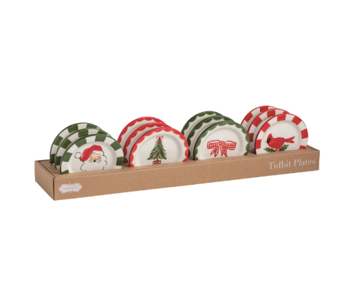Christmas Tidbit Plates