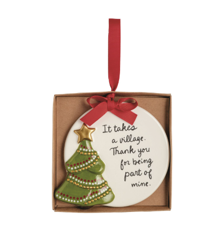 Hand Painted Thank You Ornament