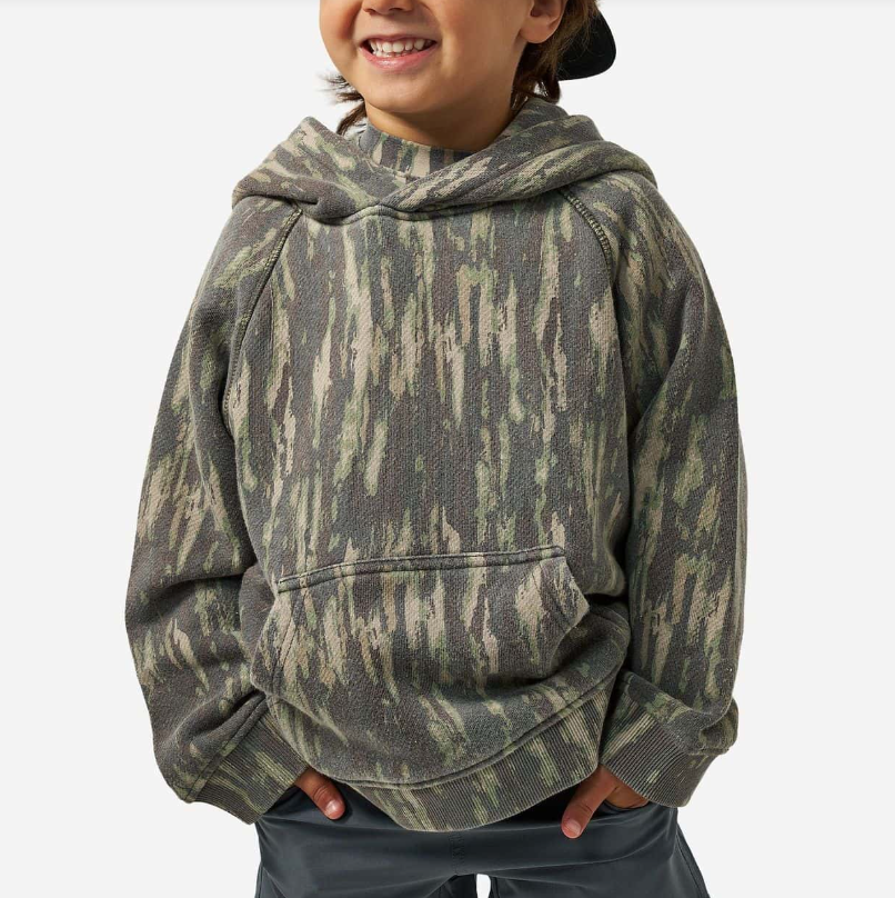 Burlebo Youth Vintage Washed Fleece Hoodie - Midland Camo
