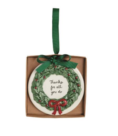Hand Painted Thank You Ornament