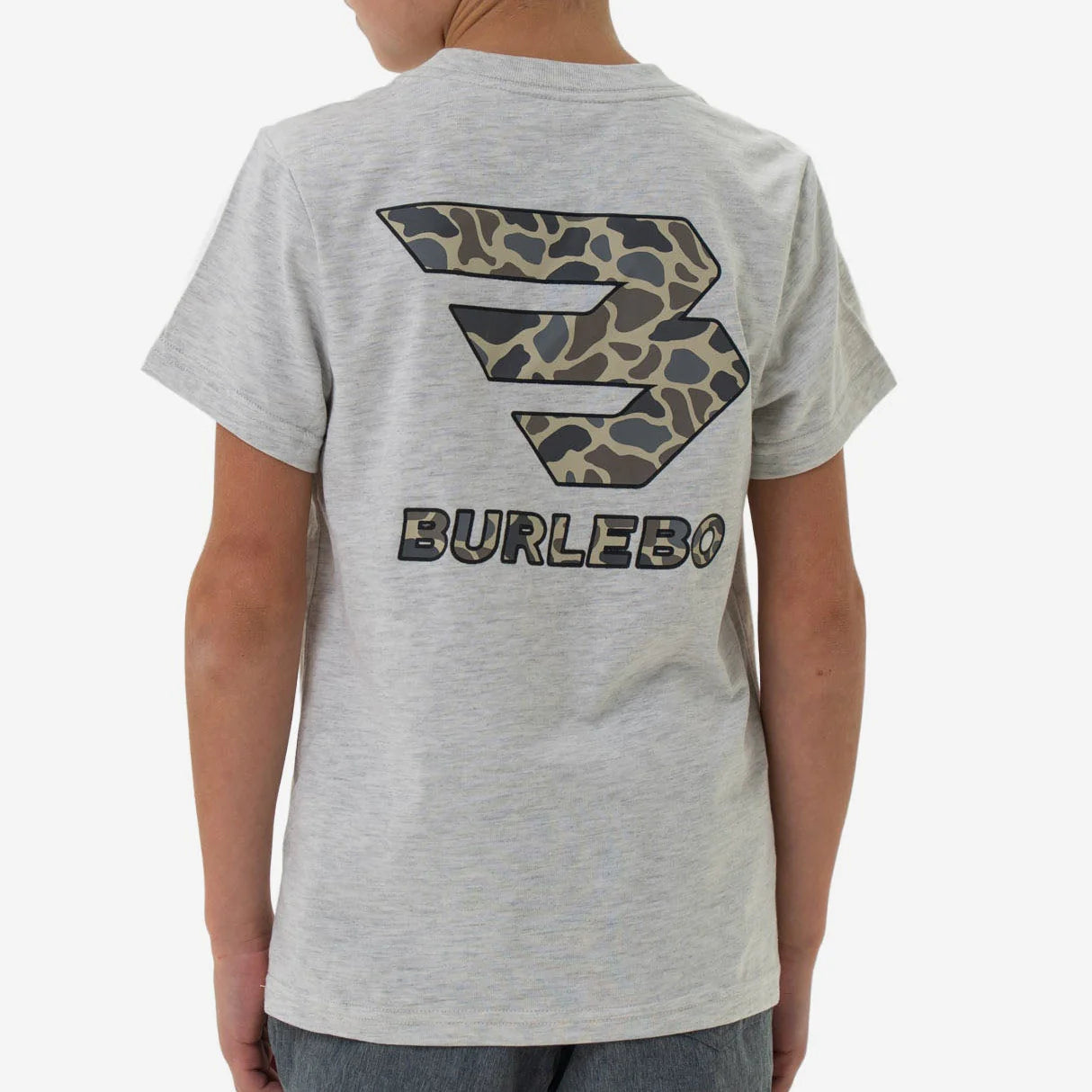 Burlebo Youth Short Sleeve Tee - Flying B Camo Logo