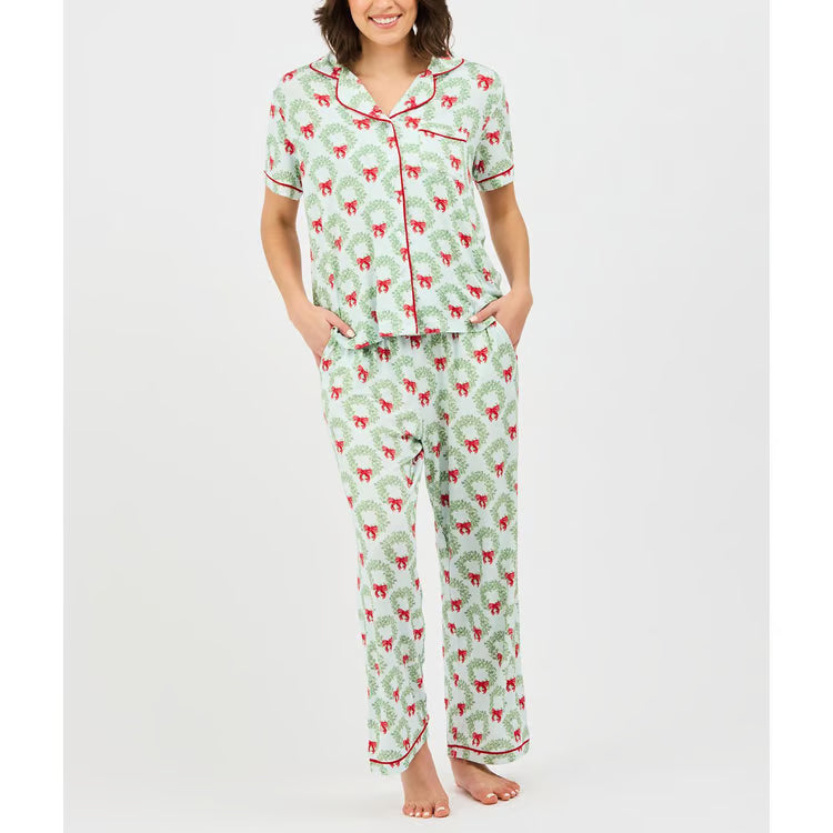 Wreath & Ribbon Pj Set