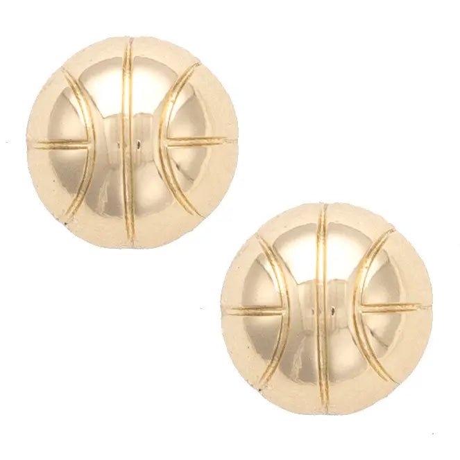 Basketball Gold Stud Earrings