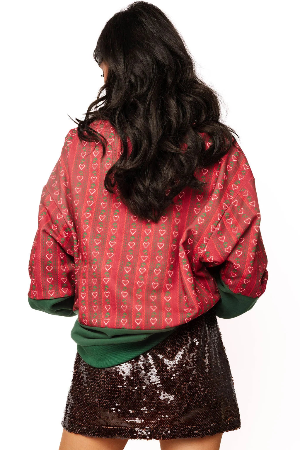 Queen Of Sparkles Red Multi Mahjong Table By Christmas Tree Sweatshirt