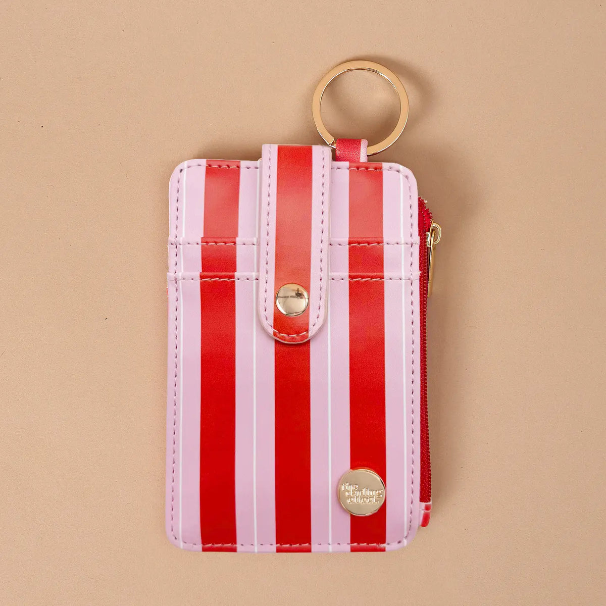 Keychain Wallet - Peppermint Stripes