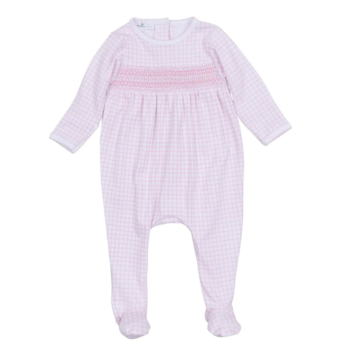 Peek-A-Boo Wishes Smocked Footie - Pink