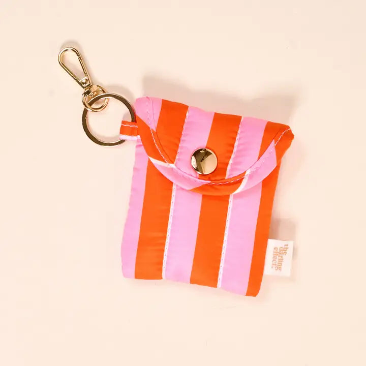 Puffy Earbud Case–Sicily Stripes Pink