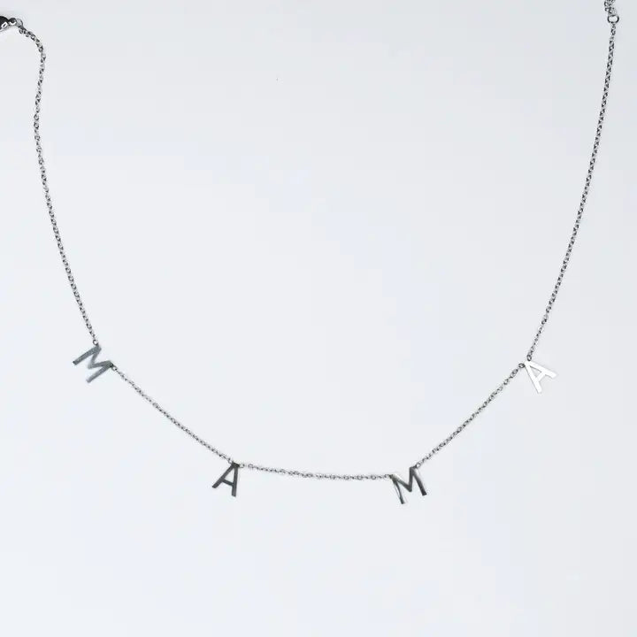 Dear Mama Silver Necklace