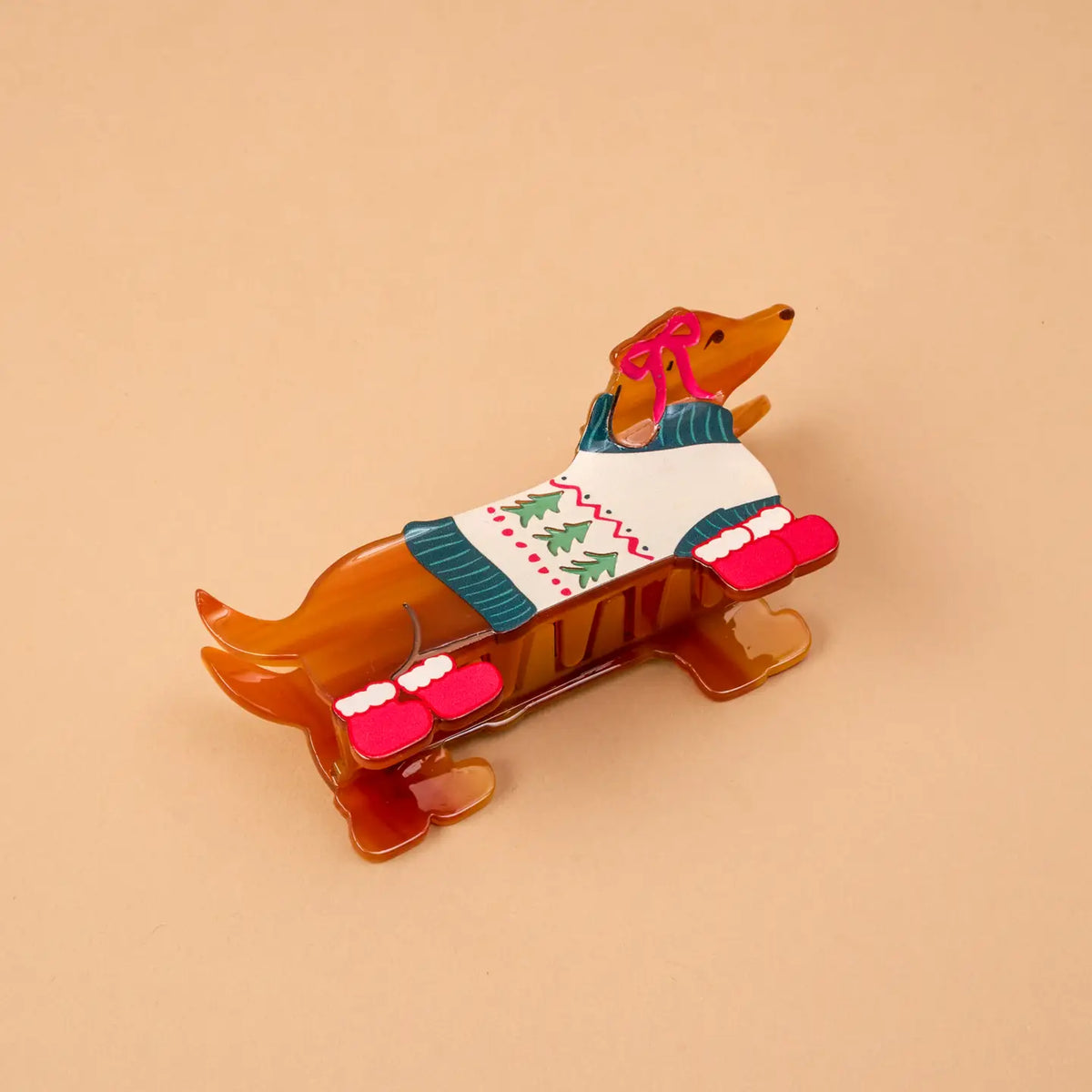 Shape Up Claw Clip-Dashing Dachshund