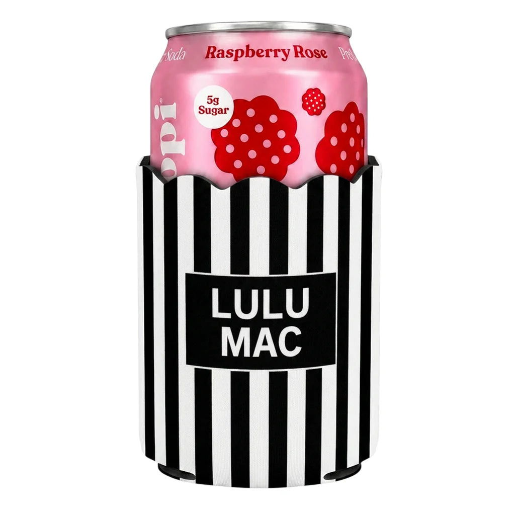 Lulu Mac Black Stripe Koozie
