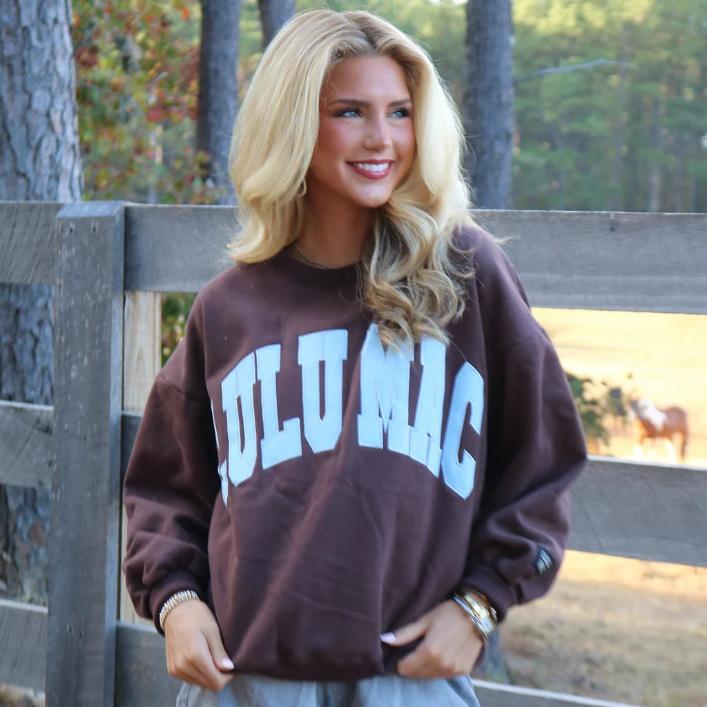 Lulu Mac Brown/Light Blue Stitch Sweatshirt