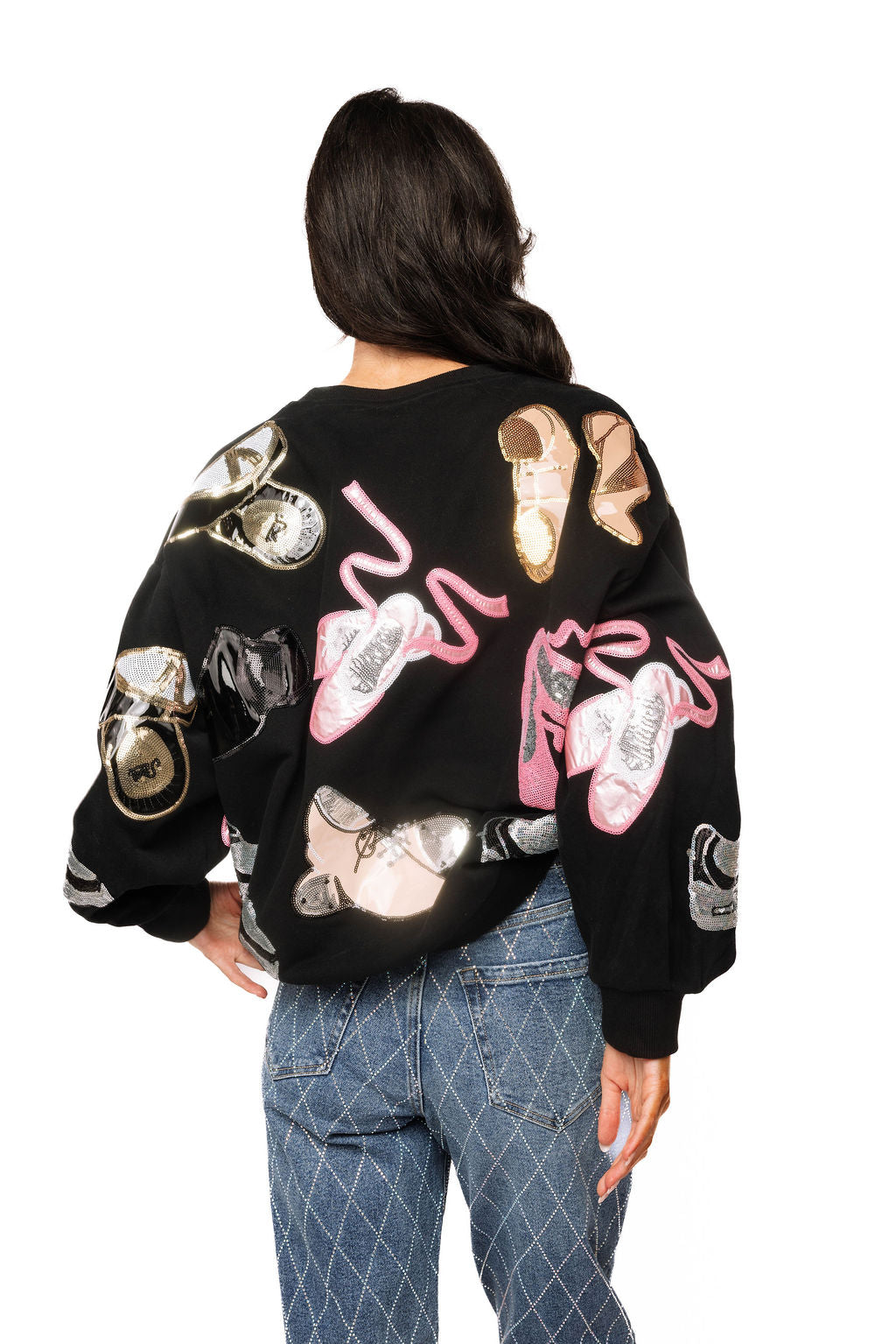 Queen Of Sparkles Black Dance Shoes Sweatshirt