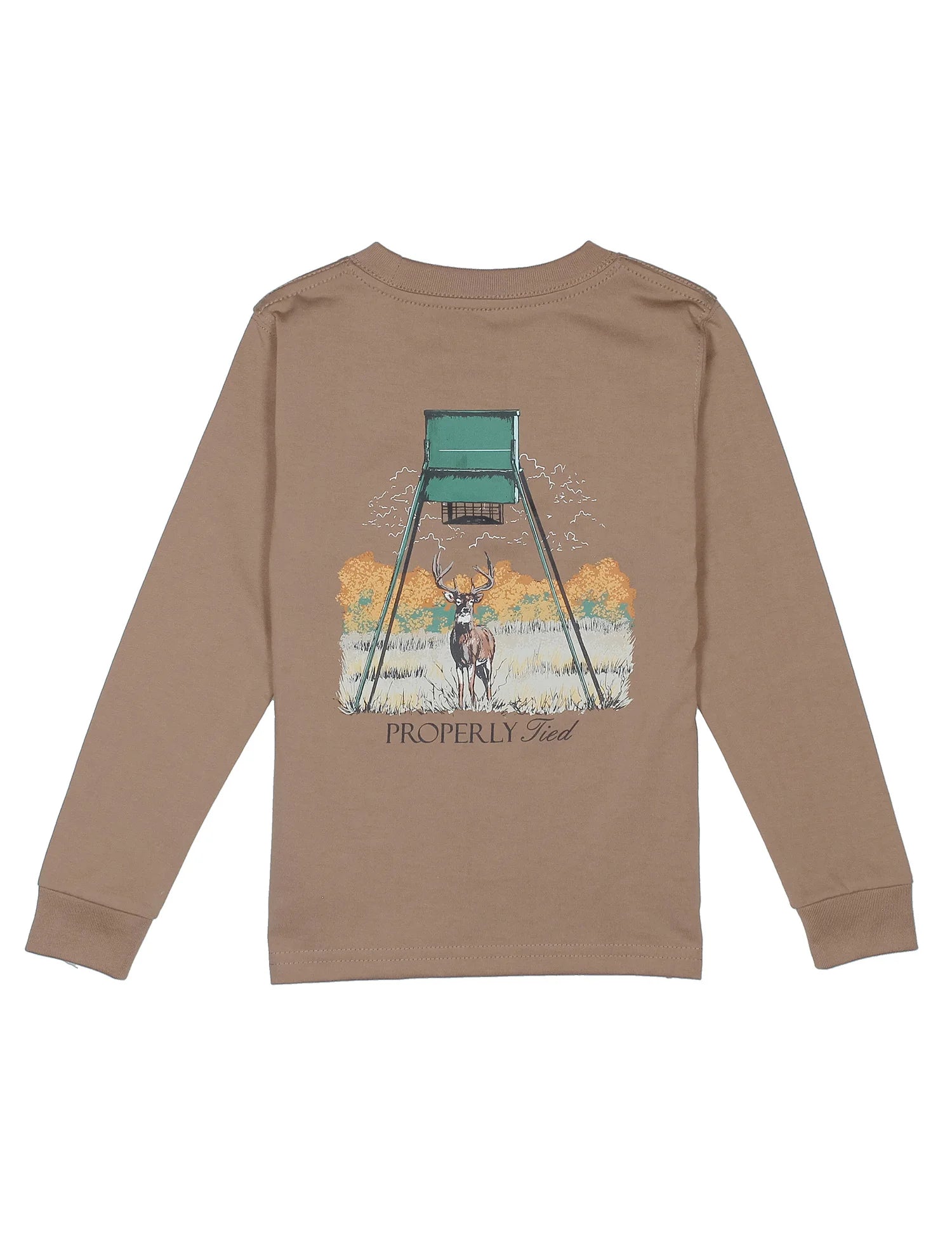 Properly Tied Youth Deer Feeder LS Tee