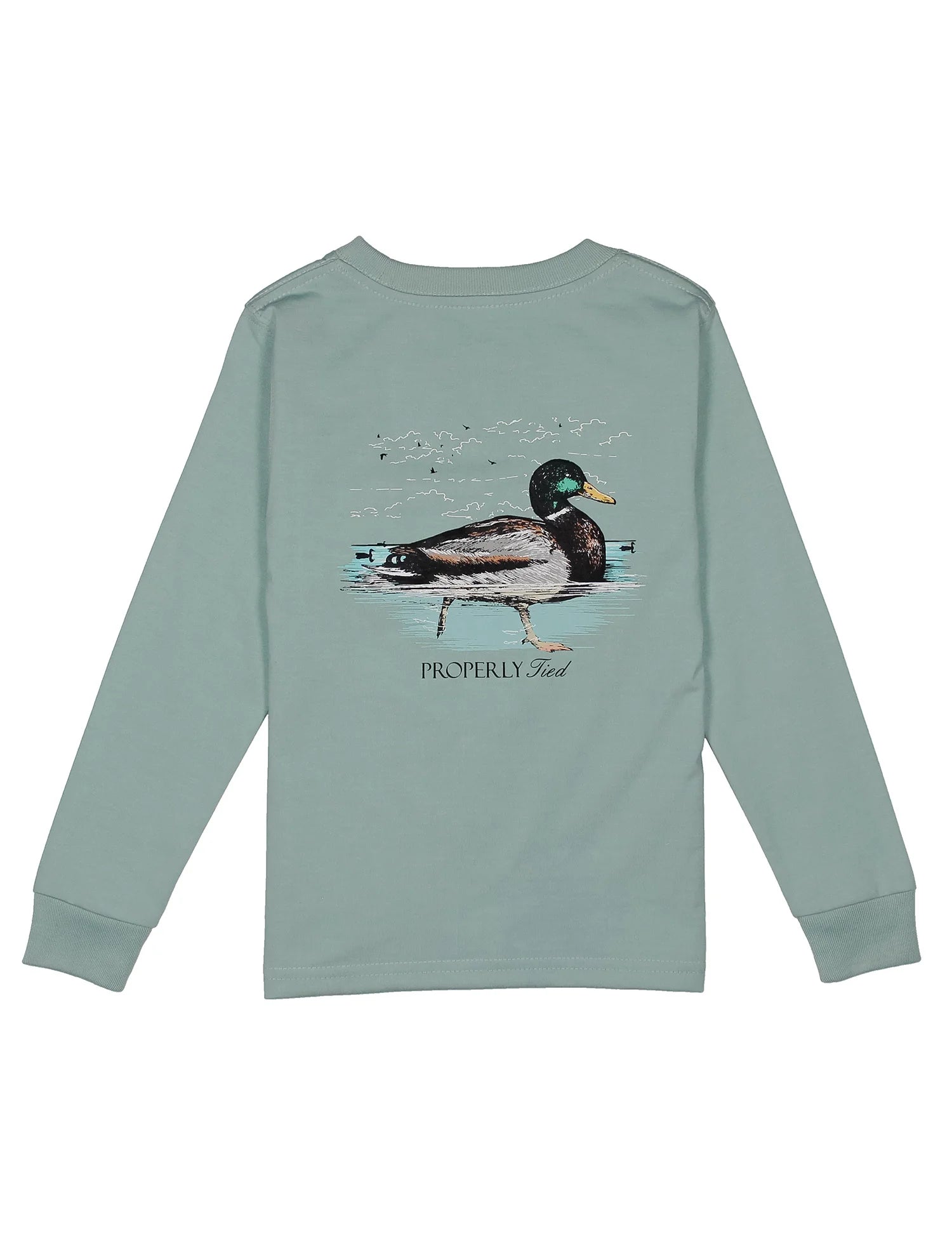 Properly Tied Youth Swimming Mallard LS Tee