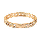 Gold Rhinestone Metal Bracelet