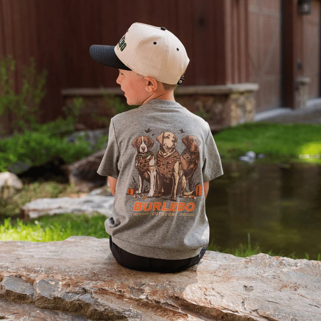 Burlebo Youth Short Sleeve Tee - Camo Duck Dogs